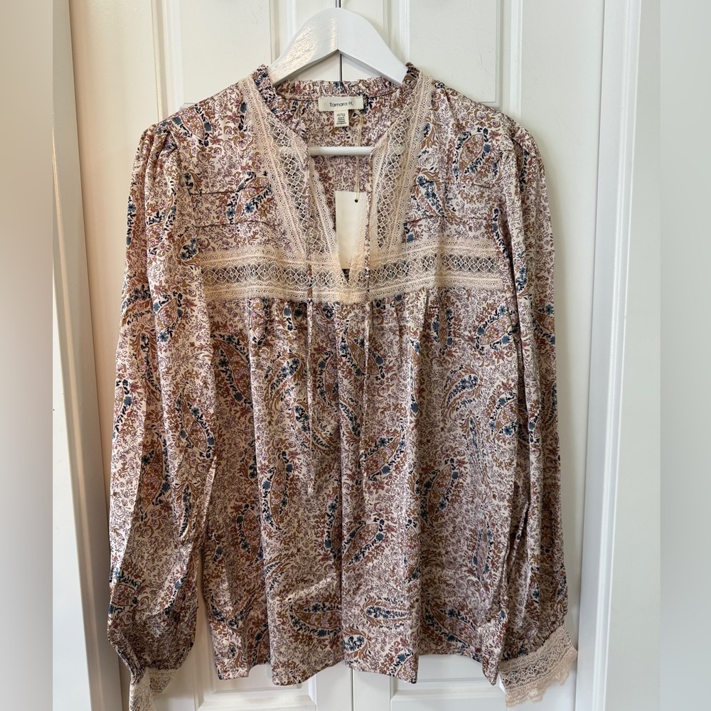 Tamara H. Floral Paisley Blouse | XL